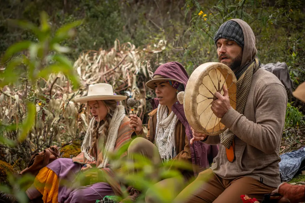 A drum circle