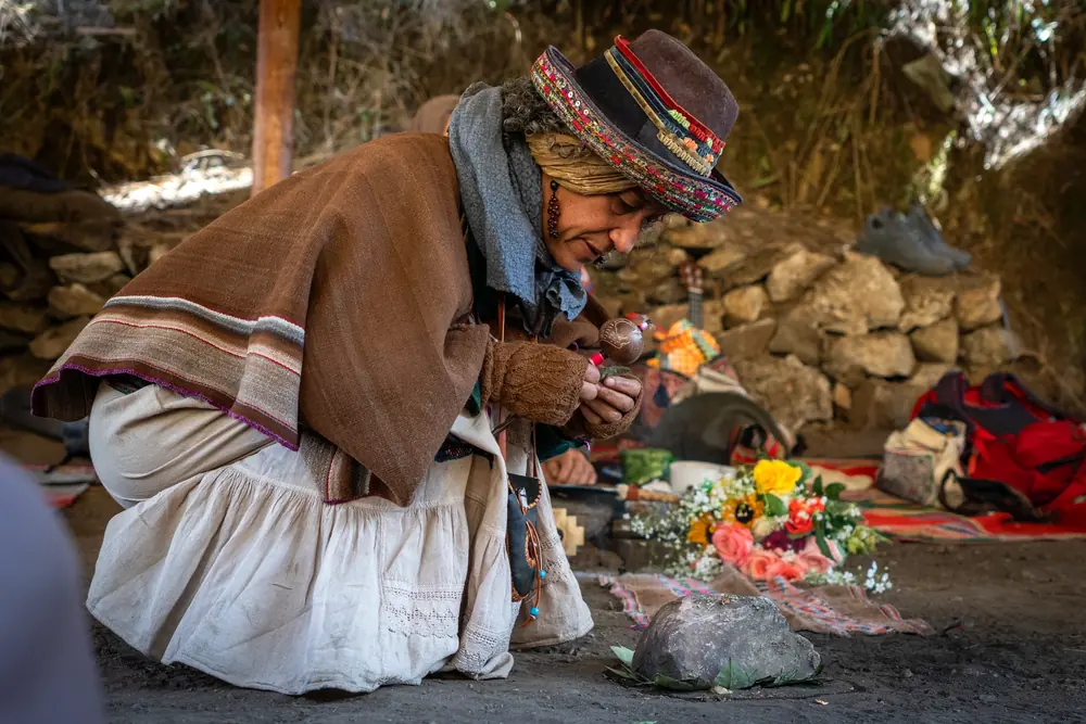 Flowers laid as an offering